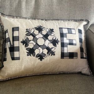 Plaid Noel Holiday Pillow